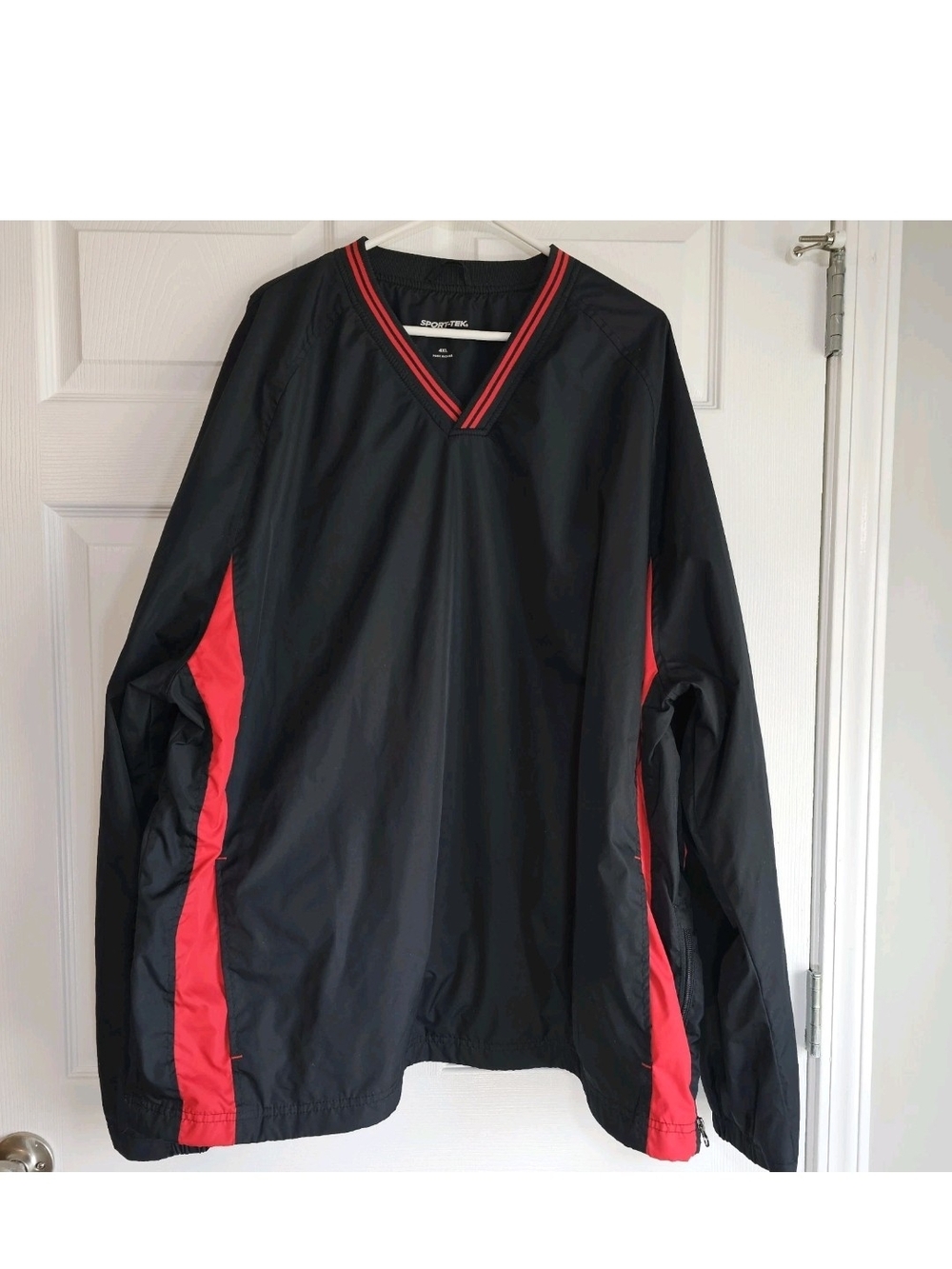 Wind Shirt Jacket Mens V Neck Lined Sport Tek Pockets 4X Golf Baseball